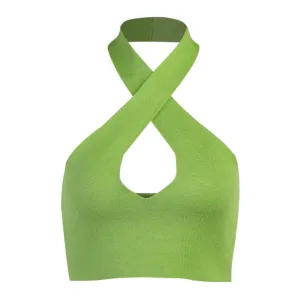 Ella Cross-over Halterneck Top