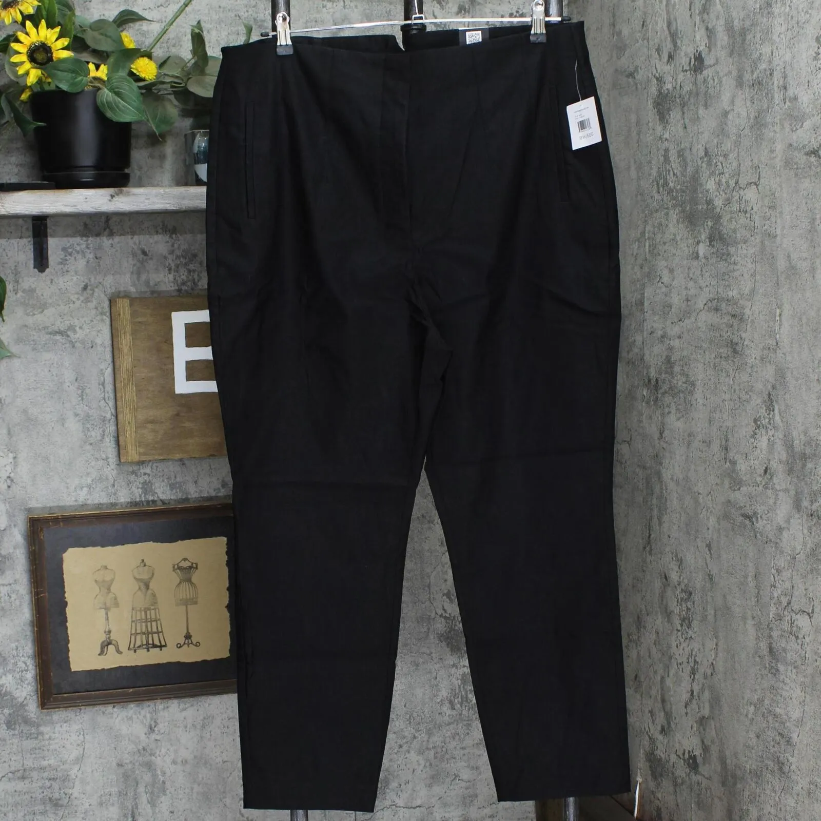 Ella Rafaella Womens Plus Size Straight Leg Pants LRBSC101R2