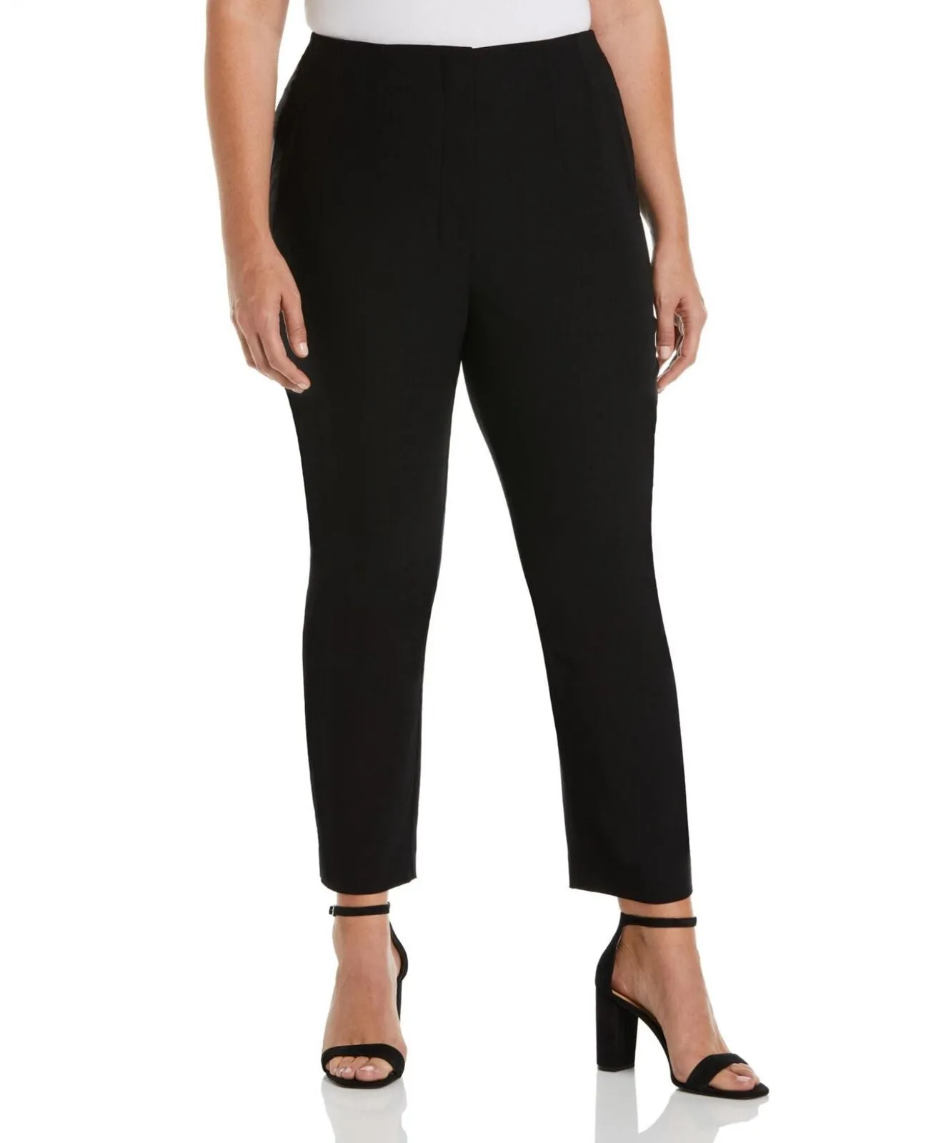 Ella Rafaella Womens Plus Size Straight Leg Pants LRBSC101R2