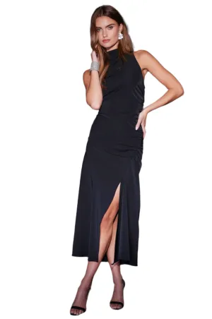Elle Halter Dress-Black