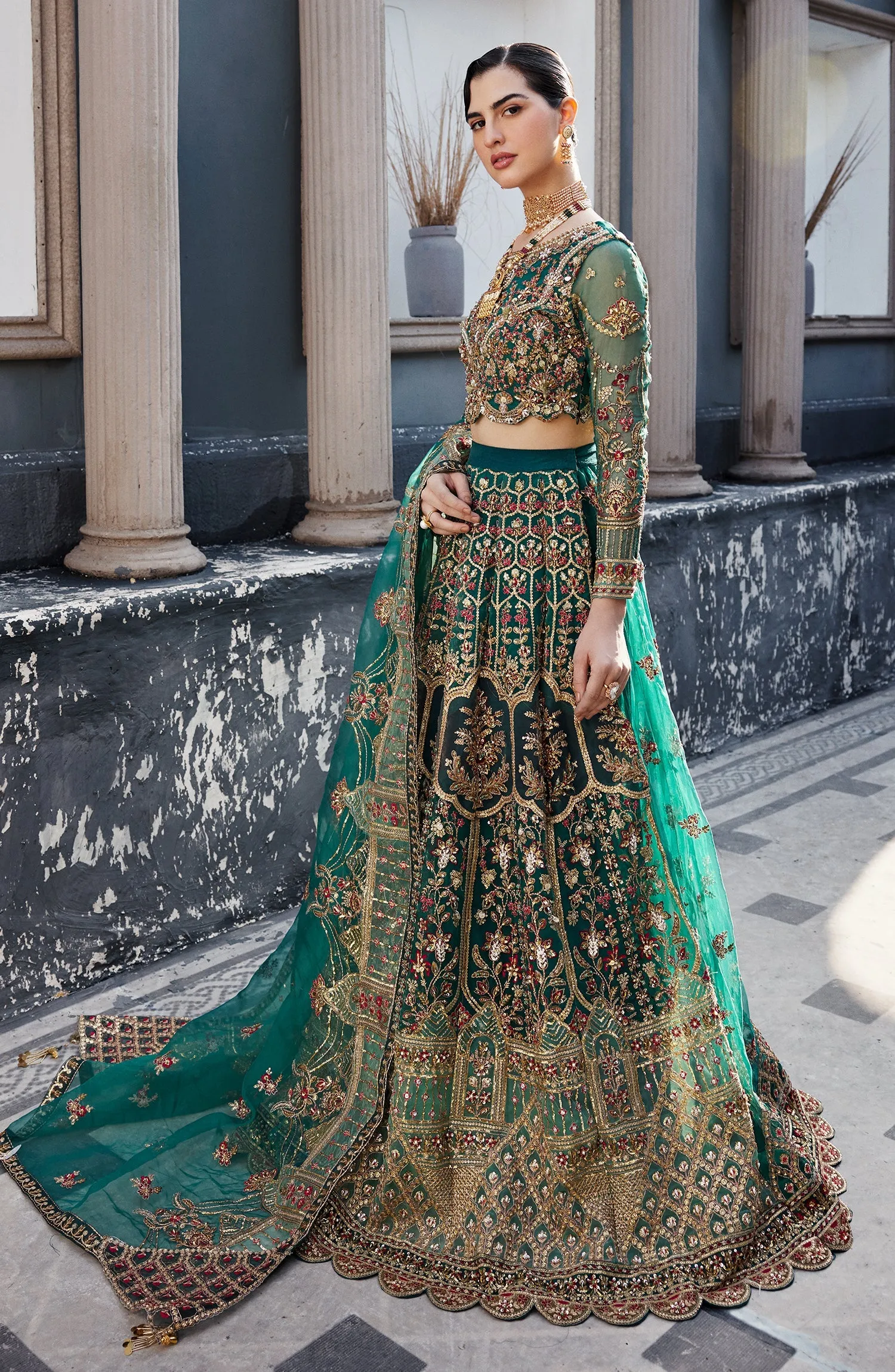 EMAAN ADEEL | Nawabzadi Embroidered '24 | LALEENA