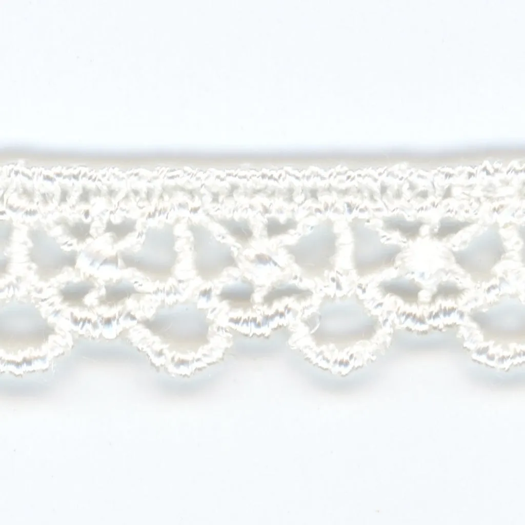 Embroidered Chemical Lace #01 White