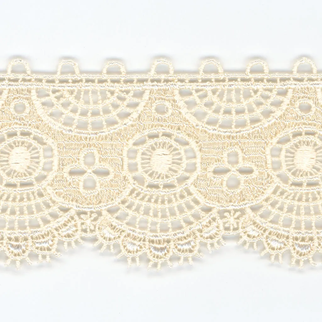 Embroidered Chemical Lace #158 Milk