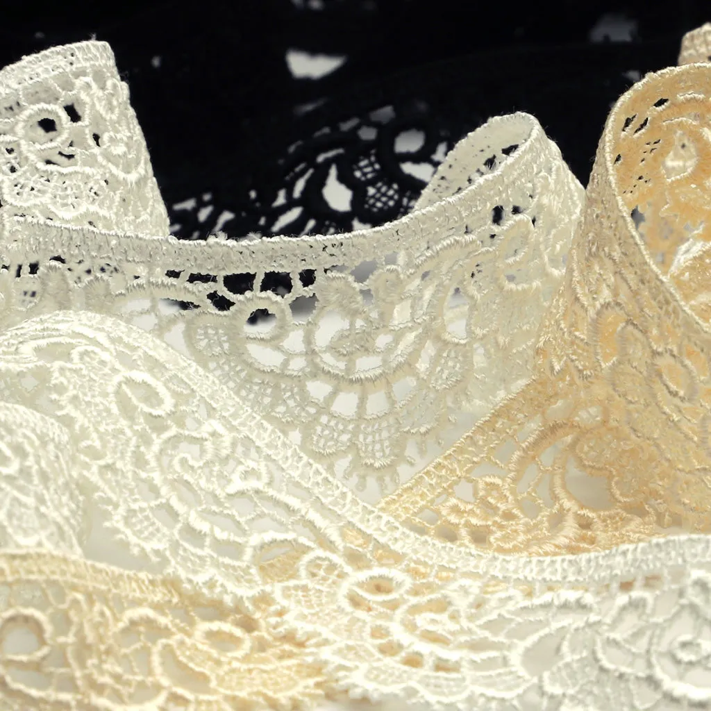 Embroidered Chemical Lace #50 Black