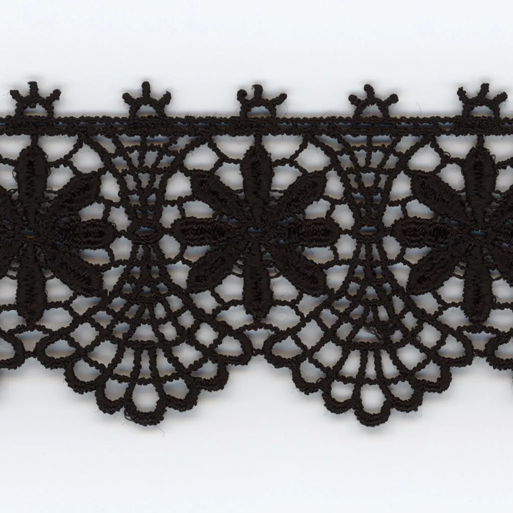 Embroidered Chemical Lace #50 Black
