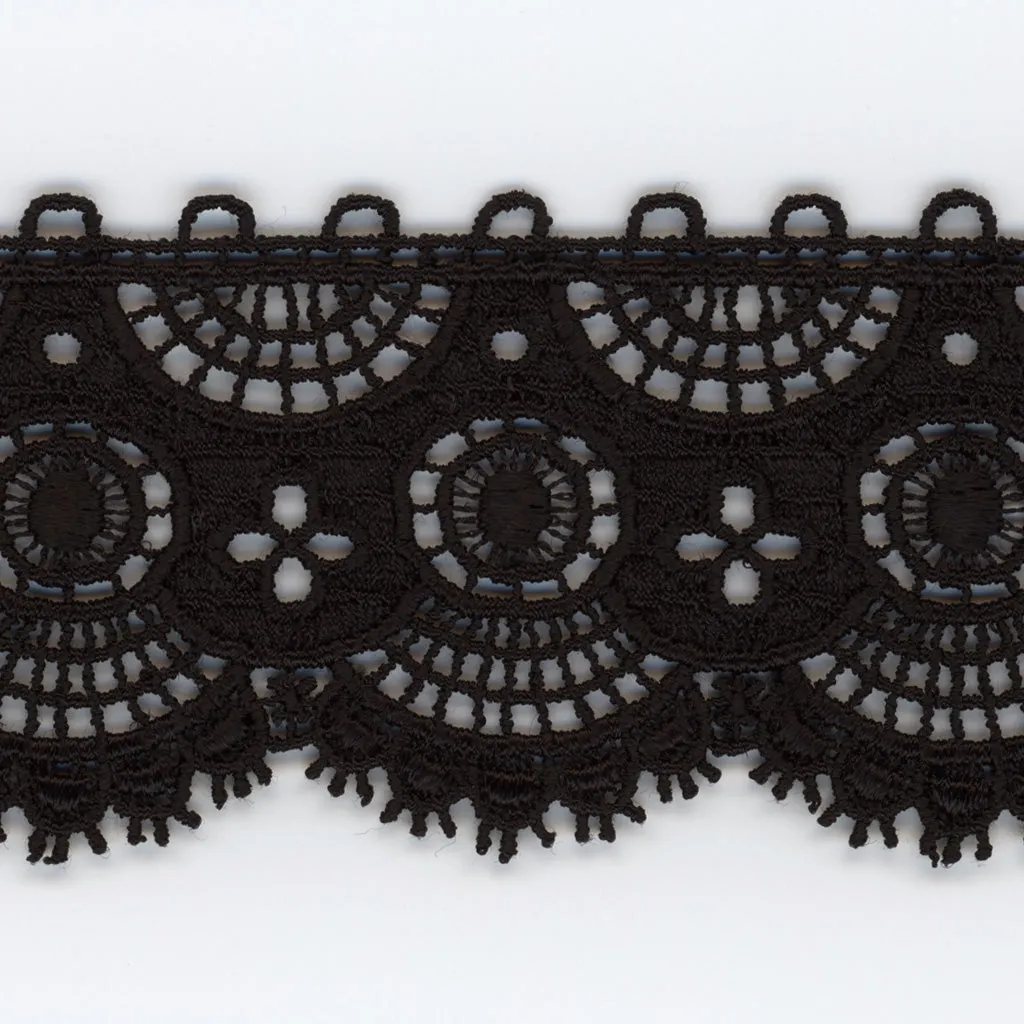 Embroidered Chemical Lace #50 Black