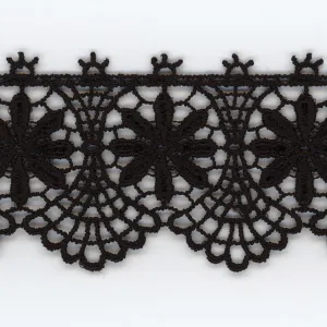 Embroidered Chemical Lace #50 Black