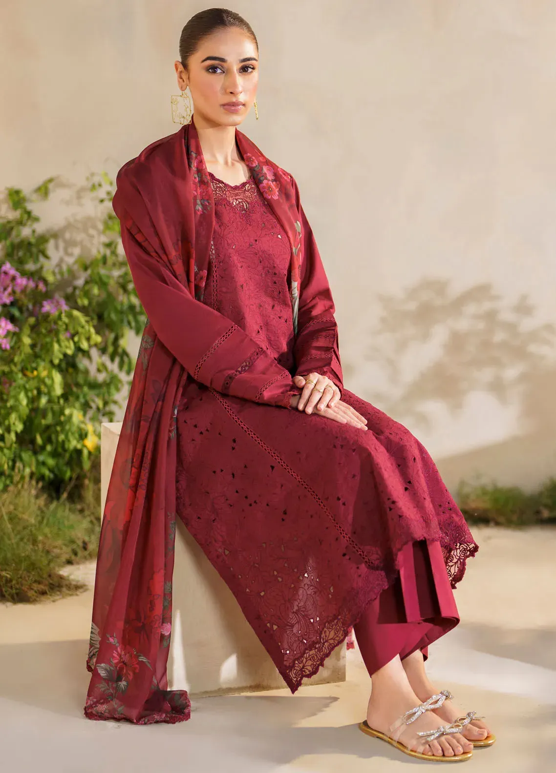 Embroidered Lawn Suit Unstitched 3 Piece IZ24F SFL-02 Enchantment - Festive Collection