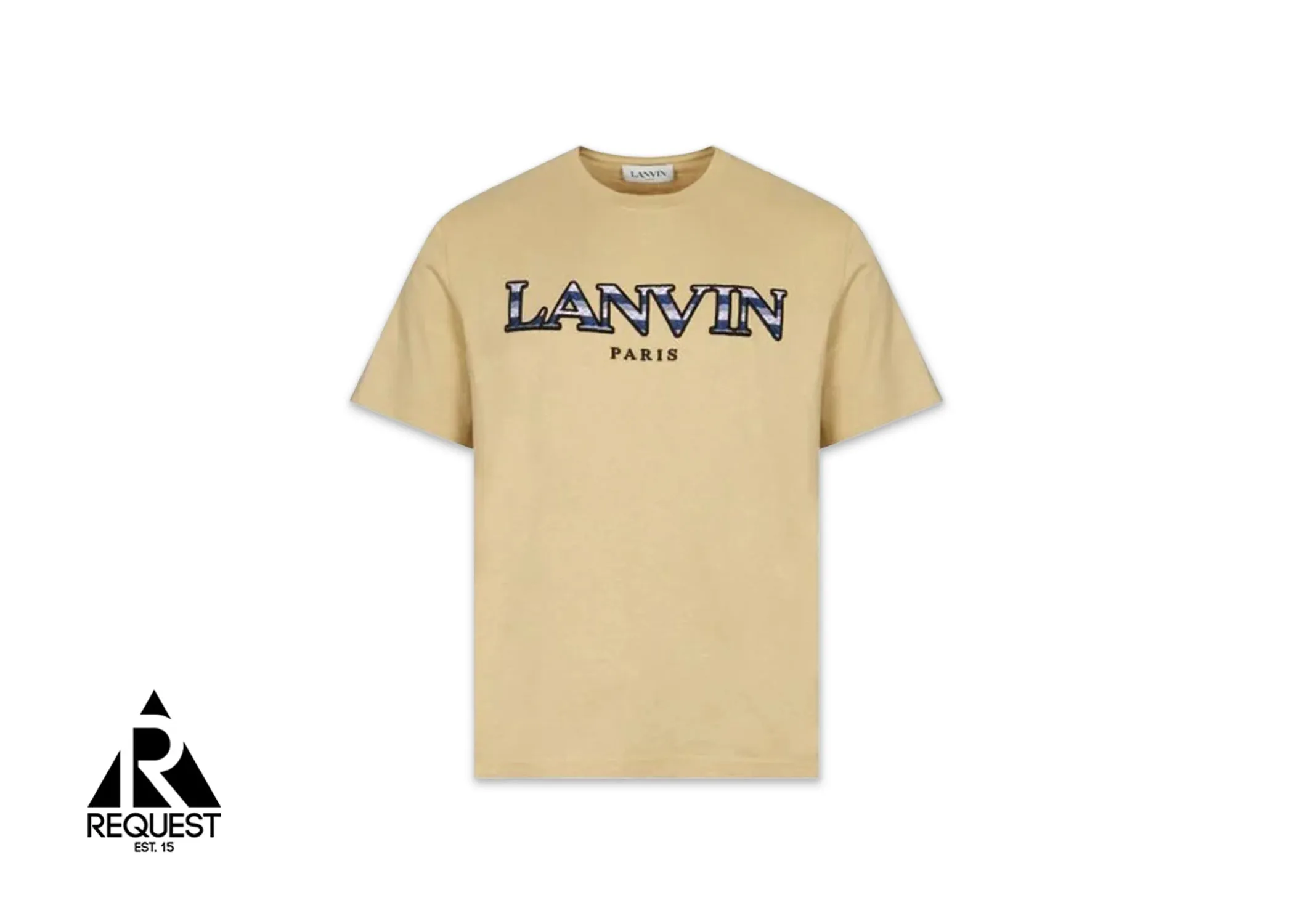 Embroidered Logo Tee "Beige"