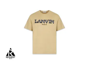 Embroidered Logo Tee "Beige"