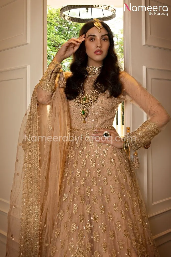 Embroidered Maxi Dress Pakistani for Party 2021 #BP199
