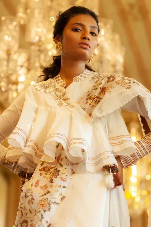 Embroidered organic peplum