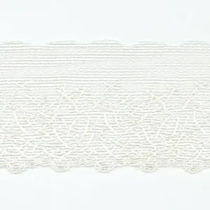 Embroidered Tulle Lace #00 Off White