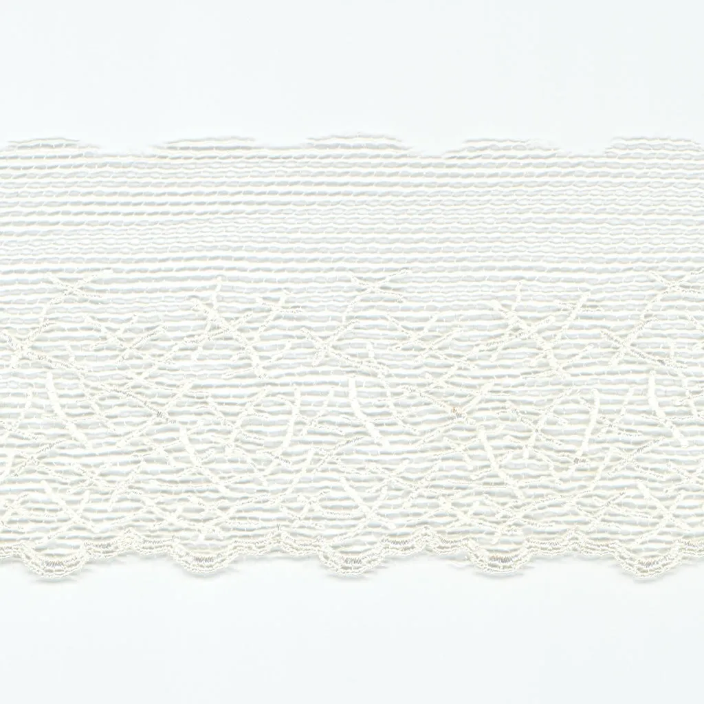 Embroidered Tulle Lace #00 Off White