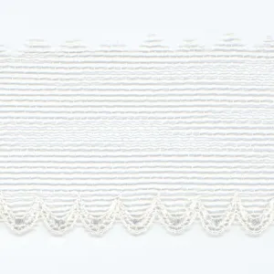 Embroidered Tulle Lace #01 White