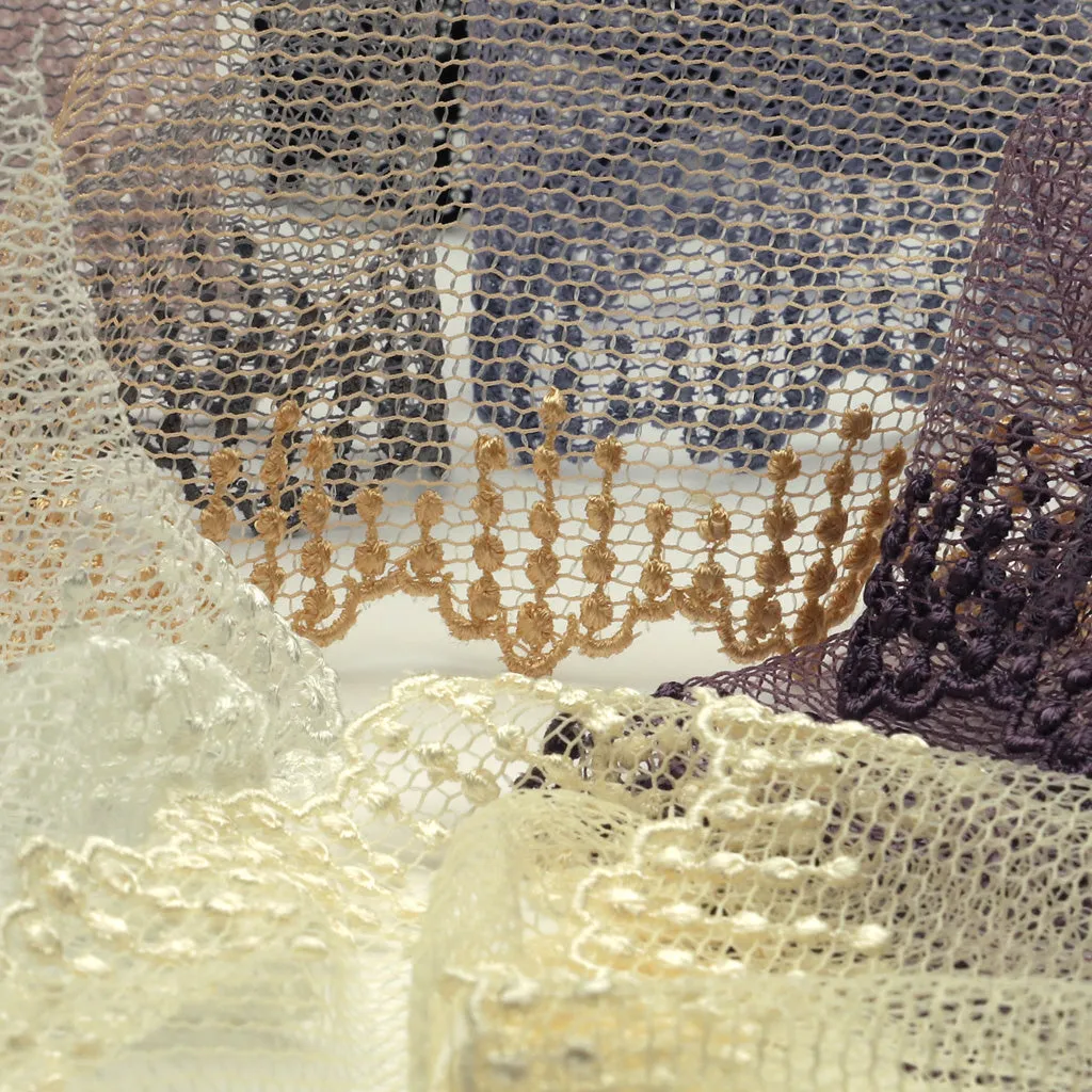 Embroidered Tulle Lace #01 White