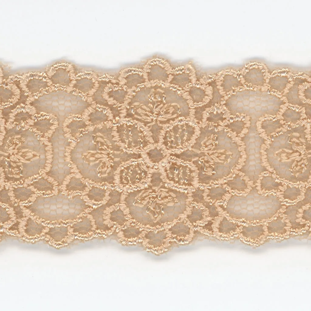 Embroidered Tulle Lace #10 Coconut