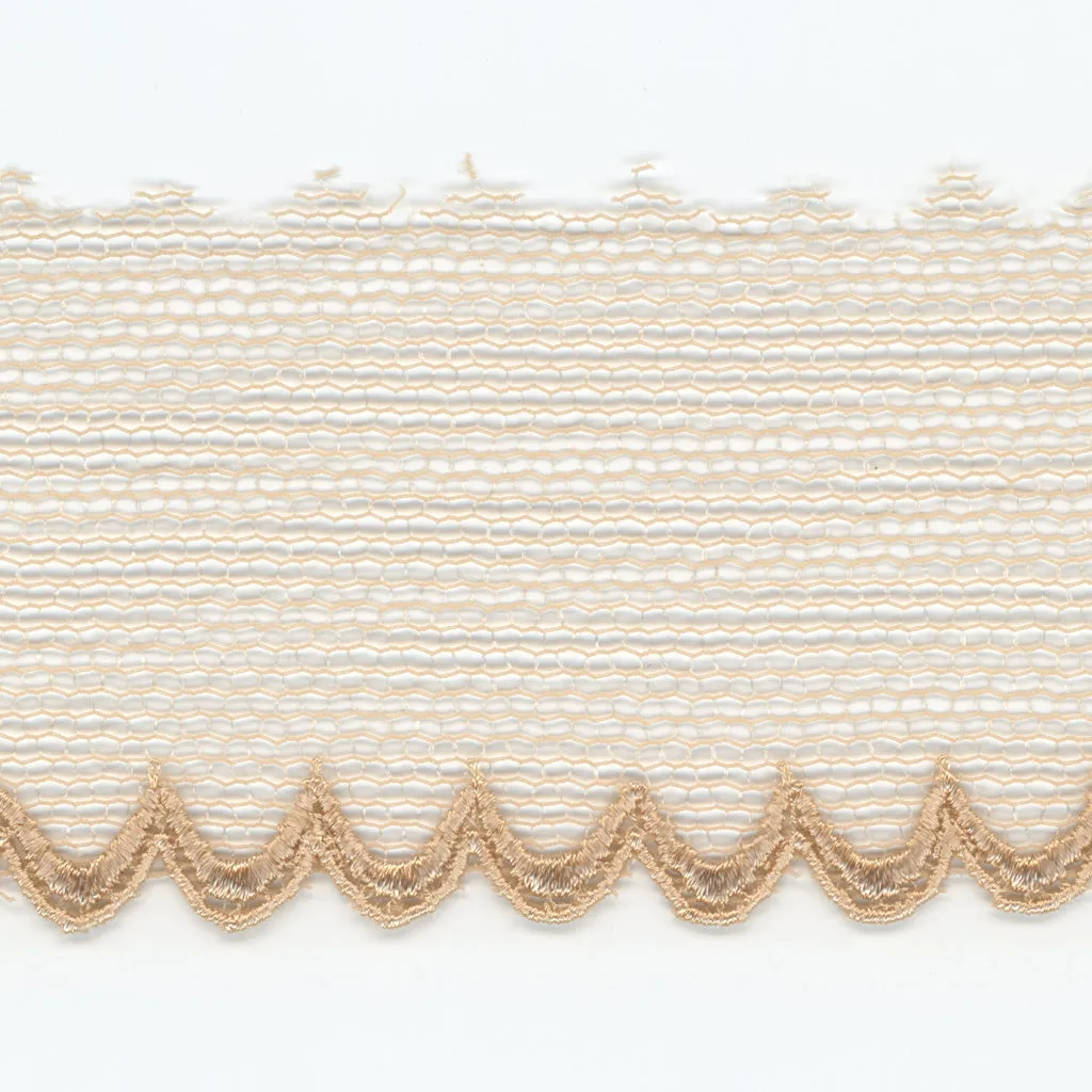 Embroidered Tulle Lace #10 Coconut