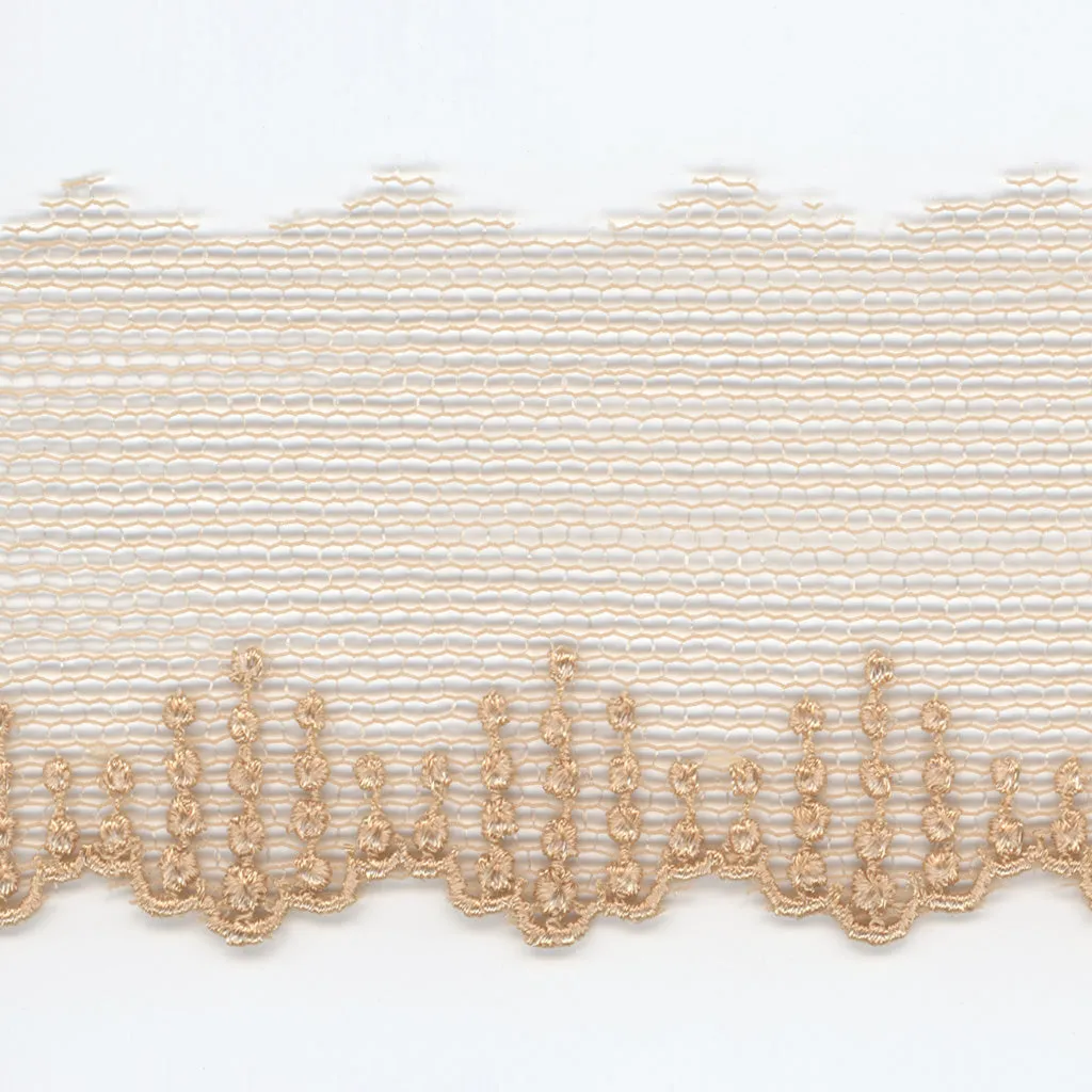 Embroidered Tulle Lace #10 Coconut