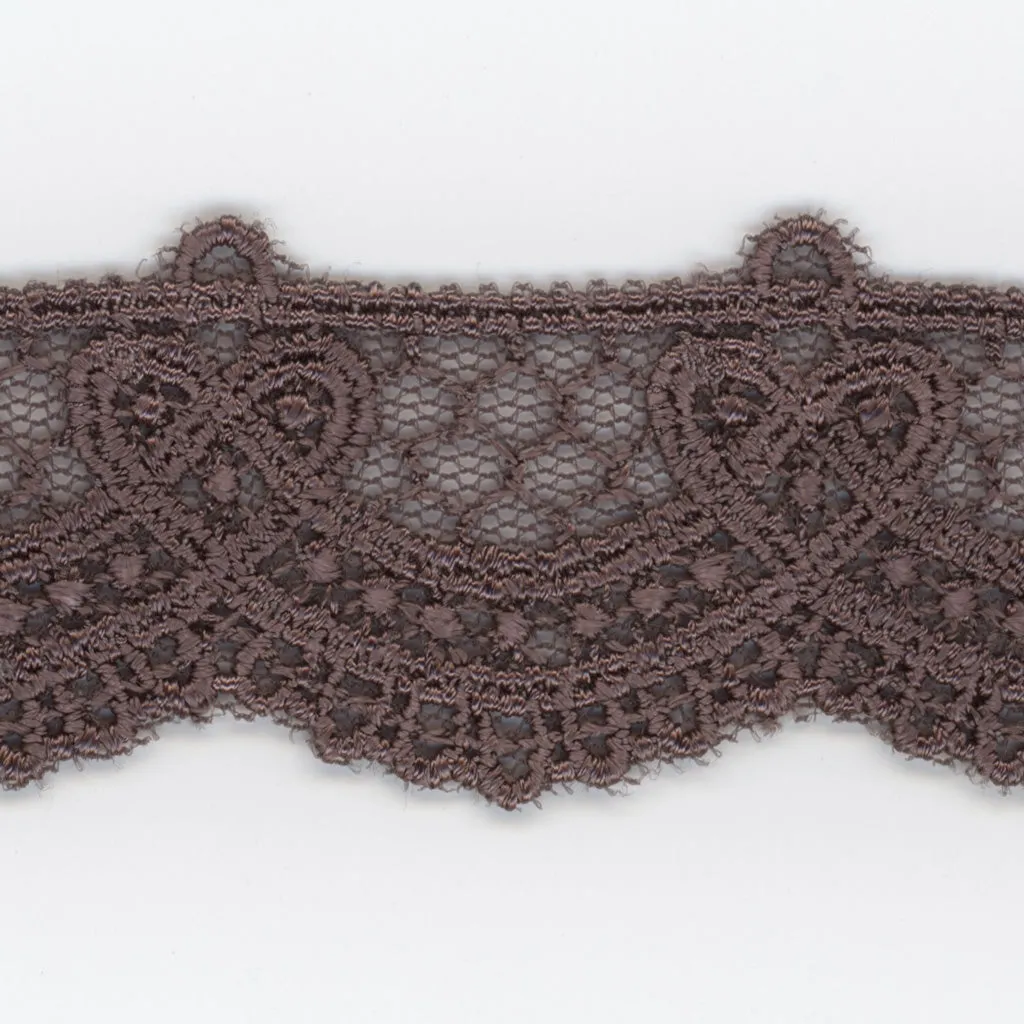 Embroidered Tulle Lace #141 Dark Plum