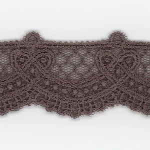 Embroidered Tulle Lace #141 Dark Plum