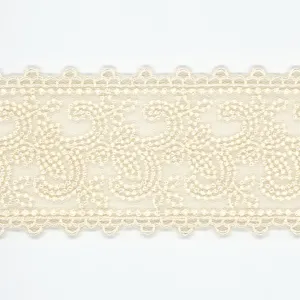 Embroidered Tulle Lace #158 Milk