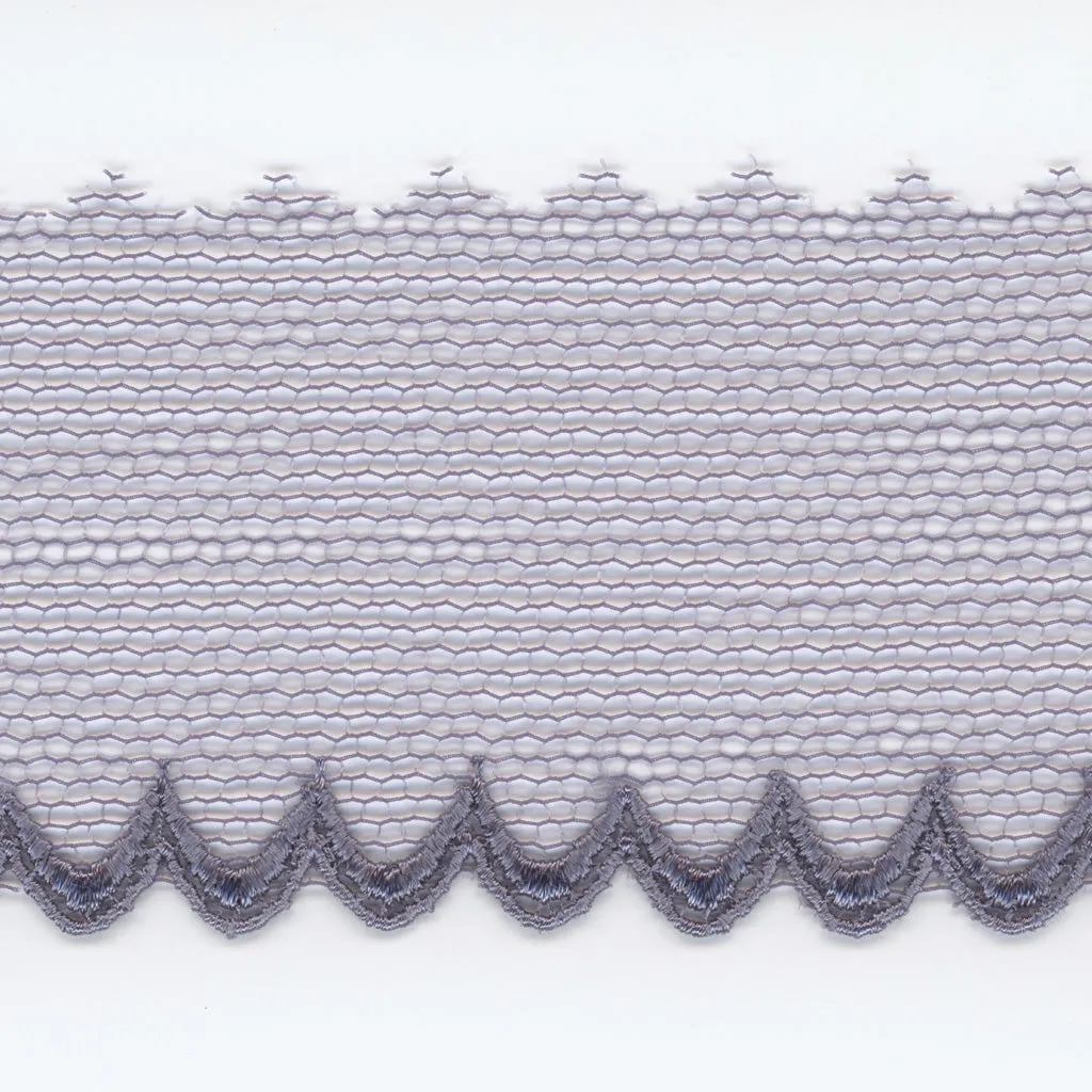Embroidered Tulle Lace #23 Blue Gray