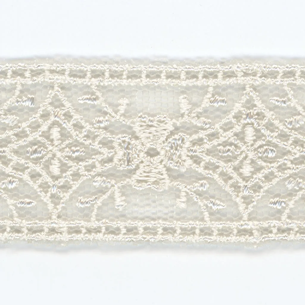Embroidered Tulle Lace #48 Silver
