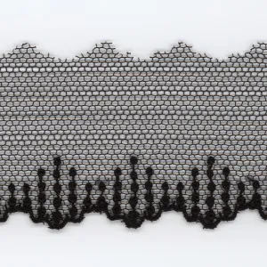 Embroidered Tulle Lace #50 Black