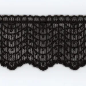 Embroidered Tulle Lace #50 Black