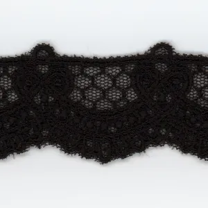 Embroidered Tulle Lace #50 Black