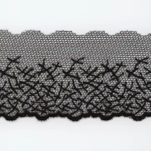 Embroidered Tulle Lace #50 Black
