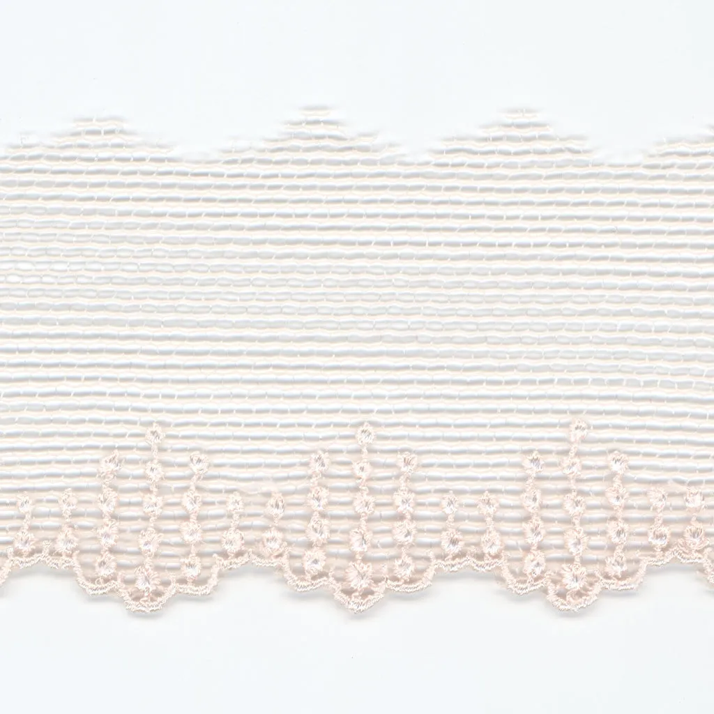 Embroidered Tulle Lace #60 Marshmallow Pink