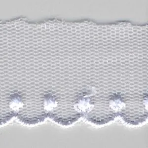 Embroidered Tulle Lace #93 Silver Rose