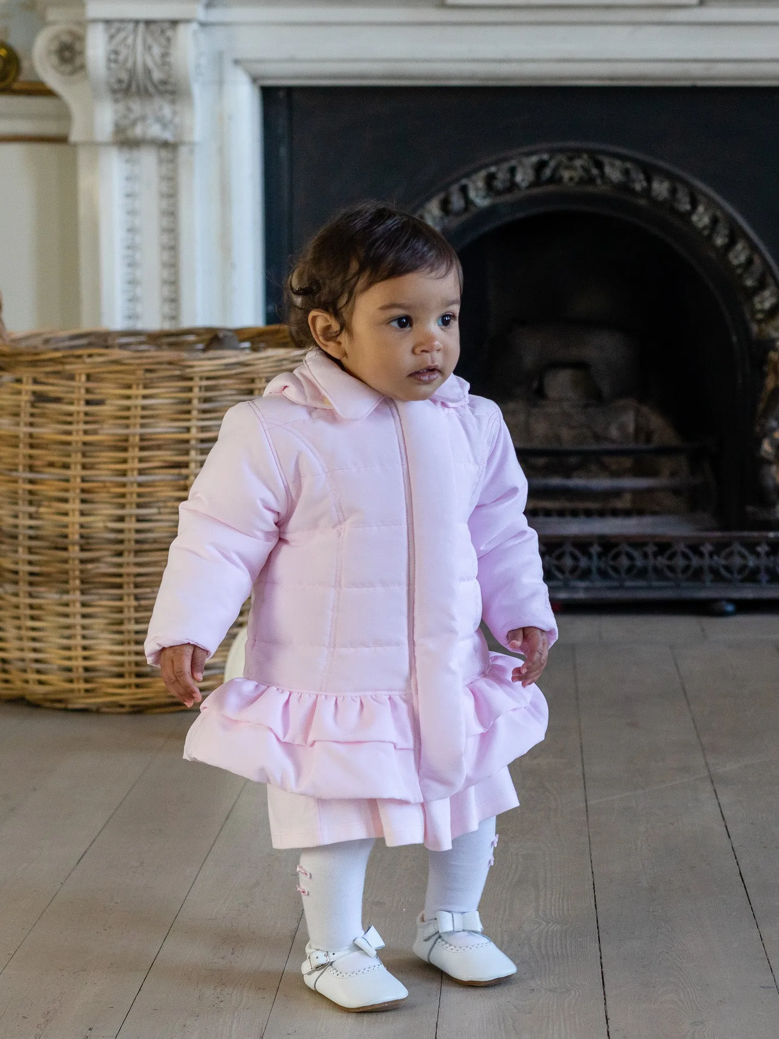 Emile et Rose 'Corina' pink padded hooded jacket