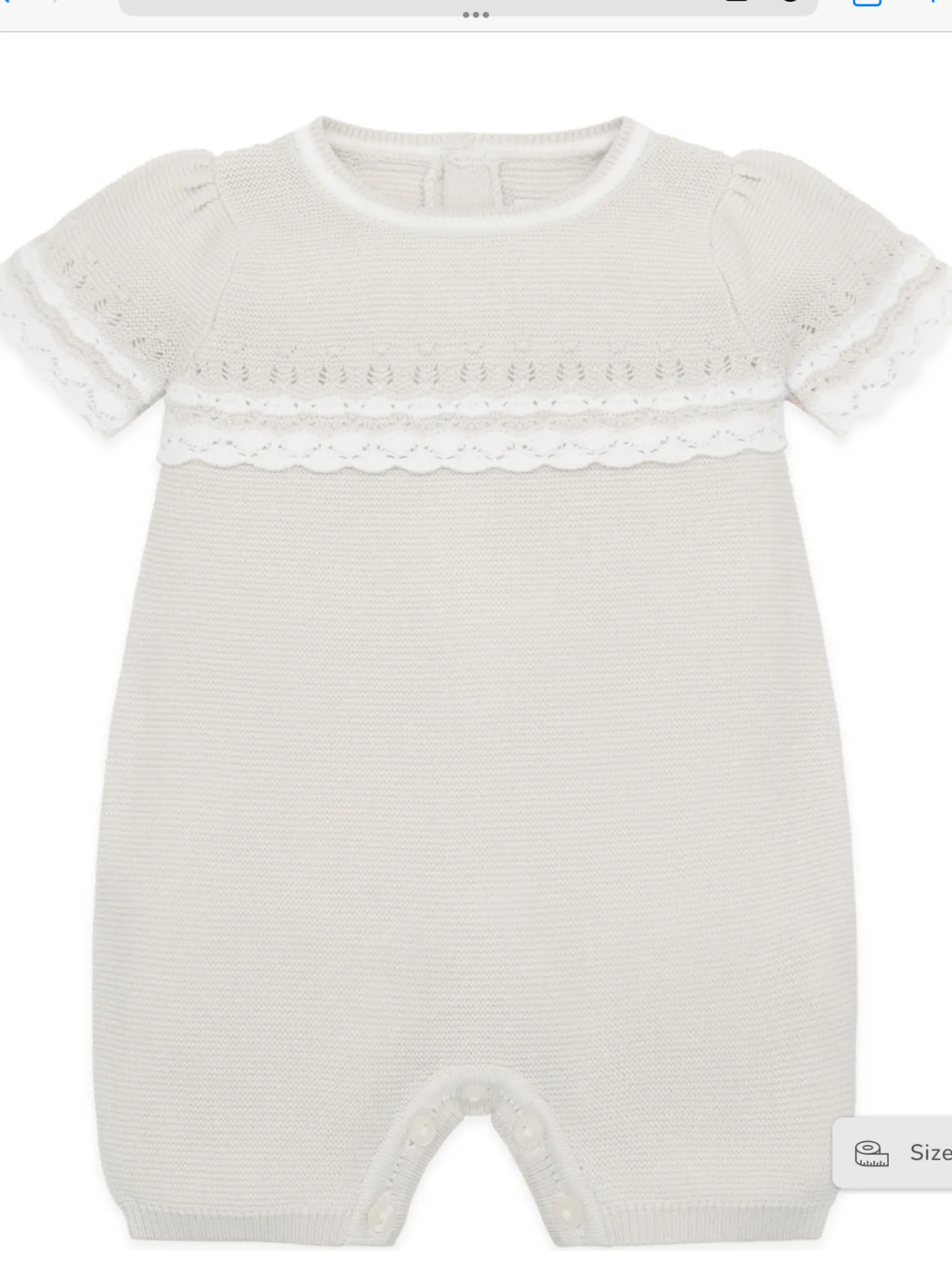 Emile et Rose Josie Stone Girls Pretty Knit Romper 012557