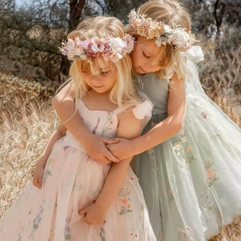 Enchanted Angel Dress - Embroidered Ivory Tulle