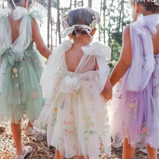 Enchanted Angel Dress - Embroidered Ivory Tulle