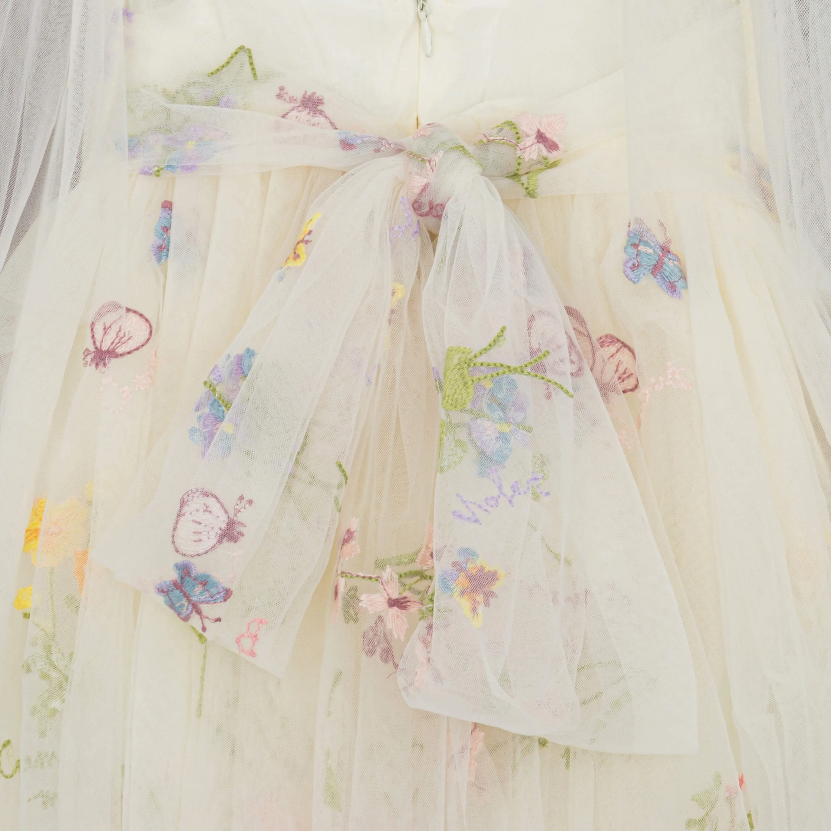 Enchanted Angel Dress - Embroidered Ivory Tulle