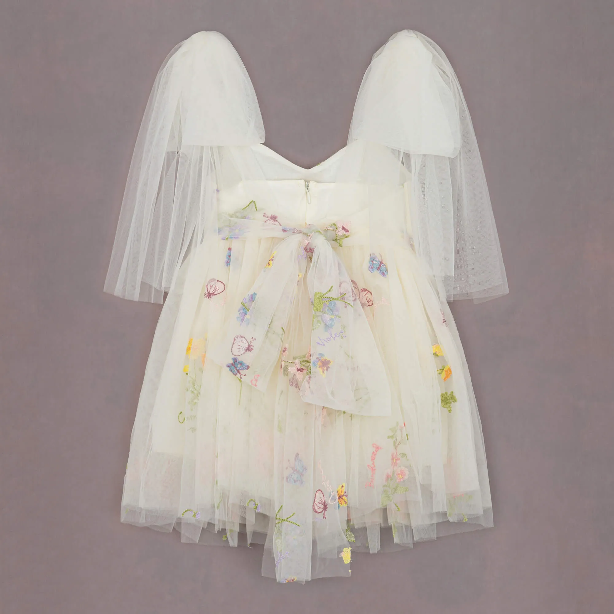 Enchanted Angel Dress - Embroidered Ivory Tulle