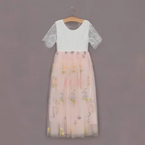 Enchanted Dress - Baby Pink /White Lace