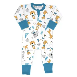 Endanzoo Organic Double Zippered Romper - Jungle Cuties
