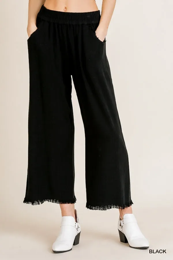 Endless Wear Wide Leg Pants-2 Colors Available in Small-2X