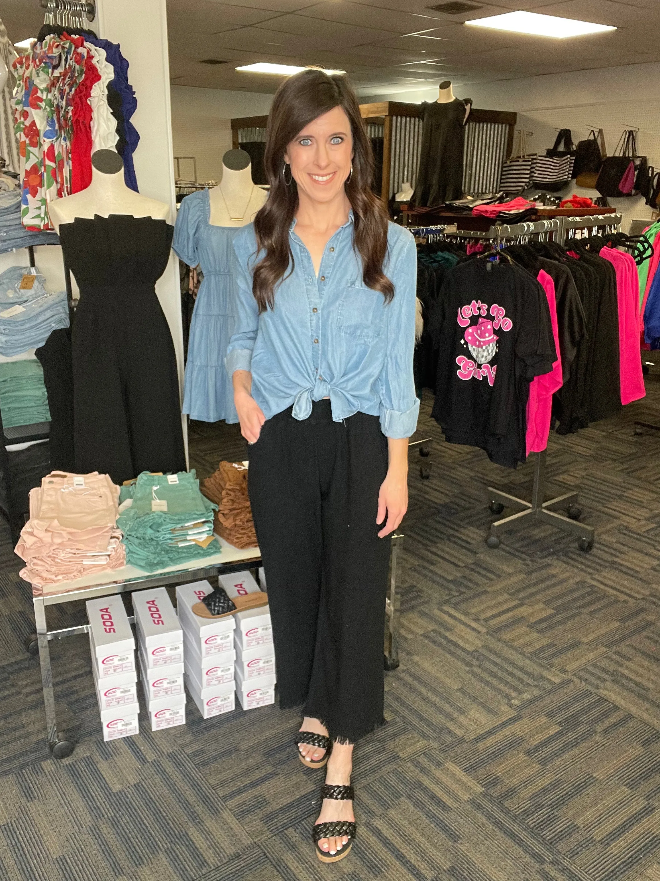 Endless Wear Wide Leg Pants-2 Colors Available in Small-2X