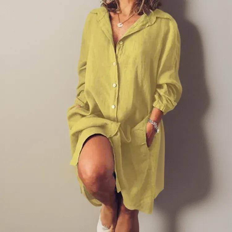 Erika® | Cotton and linen midi dress