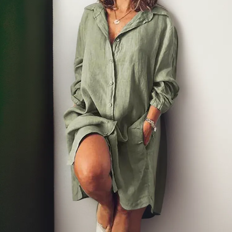 Erika® | Cotton and linen midi dress