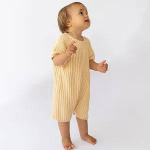 Essential Ribbed Knit Romper - Butter