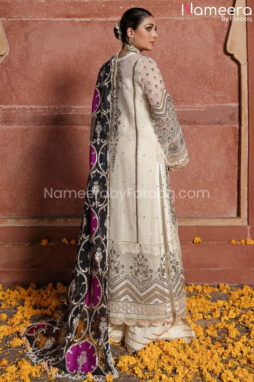 Ethereal White Dress Pakistani for Wedding Party #PF205