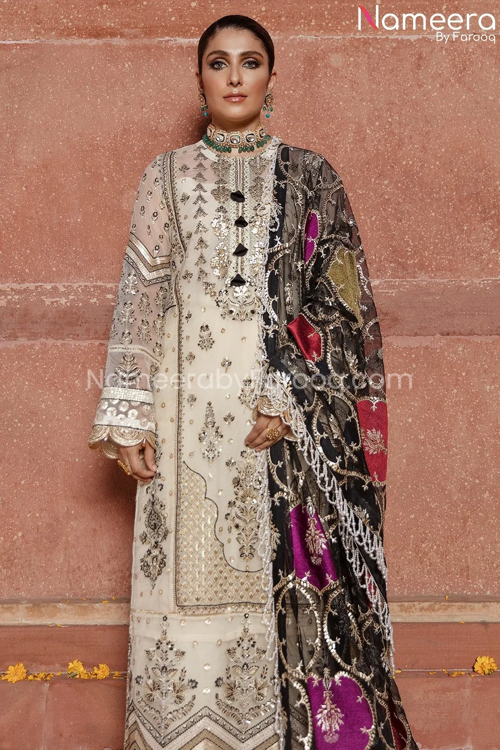 Ethereal White Dress Pakistani for Wedding Party #PF205