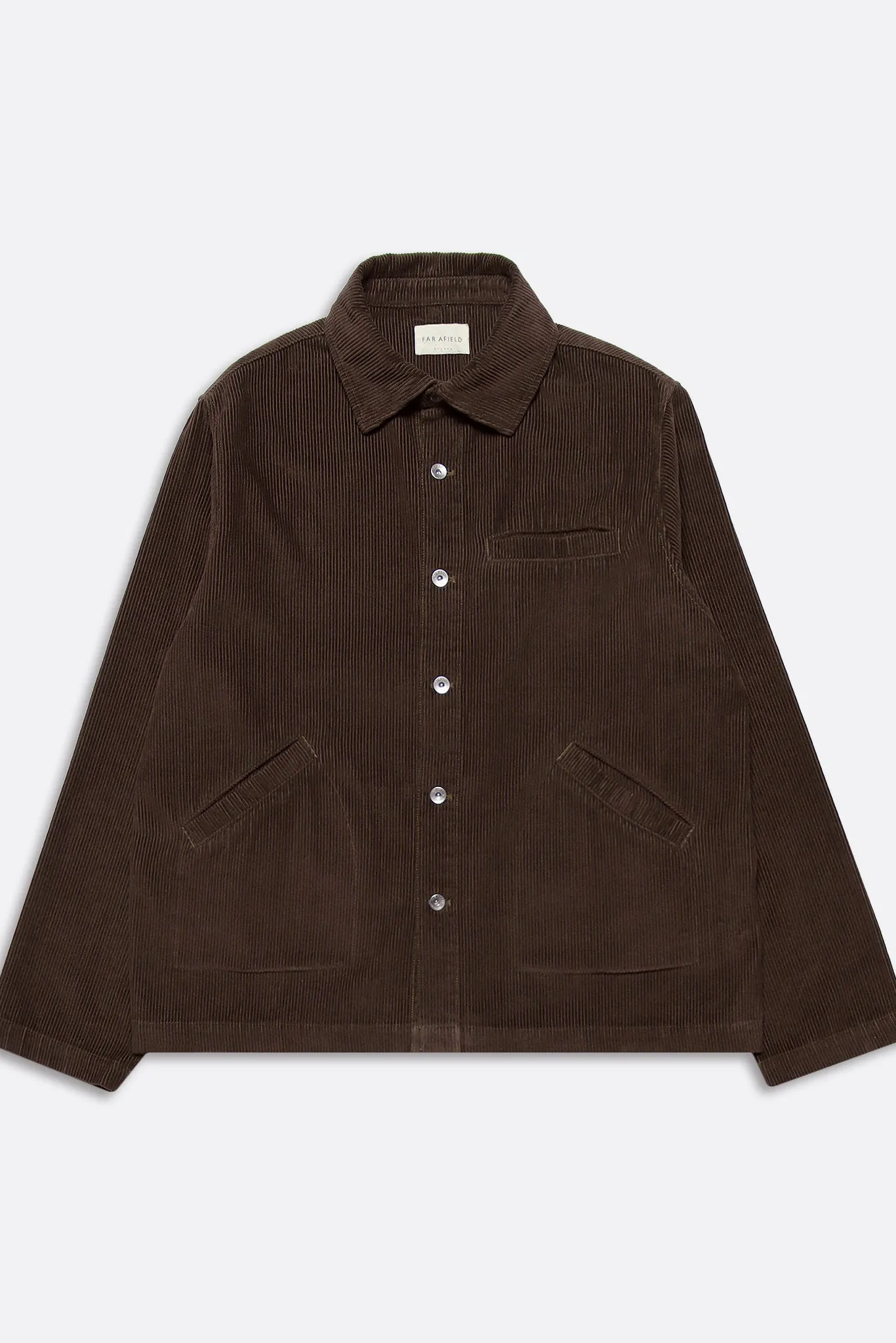 Evans Overshirt Slate Brown Corduroy